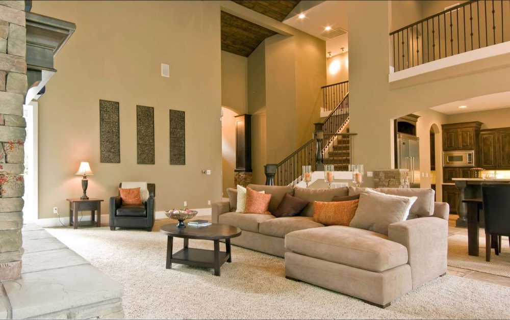 Living room residential interior painting — Lunar Painting Orange County