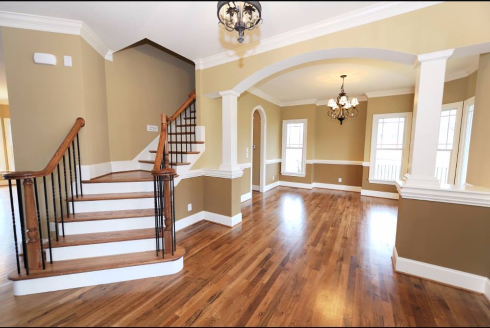 Freshly painted interior staircase and living space — Lunar Painting, Laguna Hills, CA
